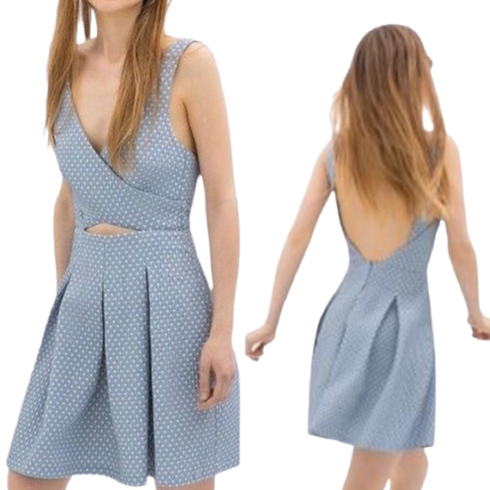 ZARA Cutout Heart-print Sundress